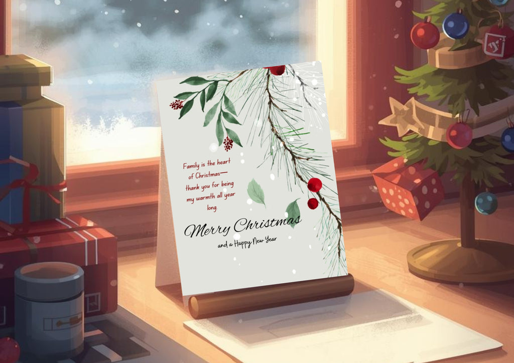 Digital Foldable Beautiful Classic Styled Empty Christmas Cards Bundle of 5: Printable 5"x 7" and 4"x 6"